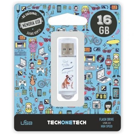 Pendrive 16GB Tech One Tech Que vida mas Perra USB 2-0