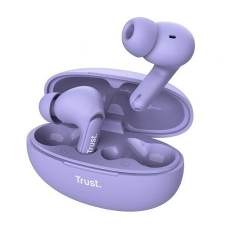 Auriculares Bluetooth Trust Yavi ENC con estuche de carga- Morados