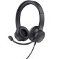 Auriculares Trust HS-201 USB- con Micrófono- USB- Negros