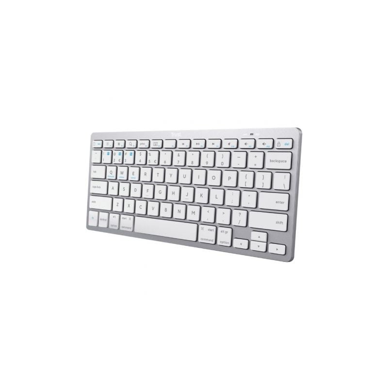 Teclado Compacto Inalámbrico por Bluetooth Trust 24654- Plata