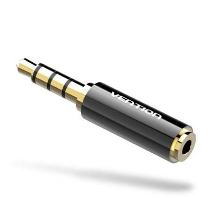 Adaptador Jack Vention BFBB0- Jack 3-5 Macho - Jack 2-5 Hembra- Negro