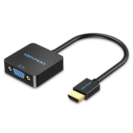 Conversor Vention ACPBB- HDMI Macho - VGA Hembra- 15cm- Negro