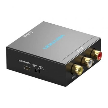 Convertidor RCA a HDMI Vention AEFB0- RCA Hembra - HDMI Hembra - MiniUSB Hembra