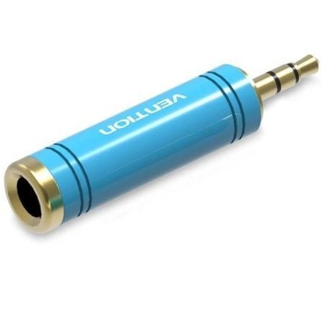 Adaptador Jack Vention VAB-S04-L- Jack 3-5 Macho - Jack 6-5 Hembra- Azul