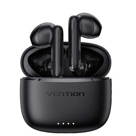 Auriculares Bluetooth Vention ELF E03 NBHB0 con estuche de carga- Autonomía 6h- Negros