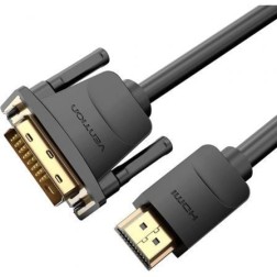 Cable Conversor Vention ABFBH- DVI Macho - HDMI Macho- 2m- Negro