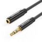 Cable Estéreo Vention BBZBF- Jack 3-5 Macho - Jack 3-5 Hembra- 1m- Negro