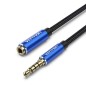 Cable Estéreo Vention BHCLH- Jack 3-5 Macho - Jack 3-5 Hembra- 2m- Azul