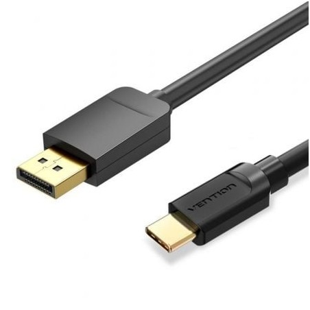 Cable Conversor Vention CGYBF- USB Tipo-C Macho - Displayport Macho- 1m- Negro