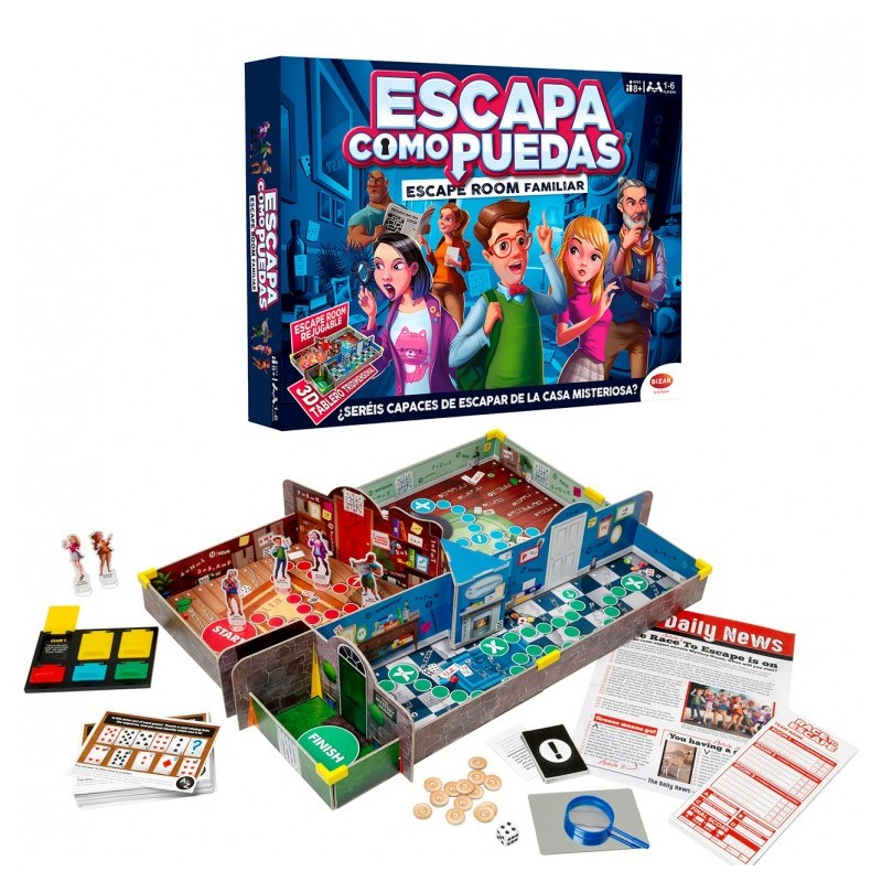 Juego mesa bizak escapa como puedas
