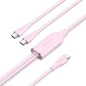 Cable USB Tipo-C Vention CTMPG- USB Tipo-C Macho - 2 x USB Tipo-C Macho- 1-5m- Rosa