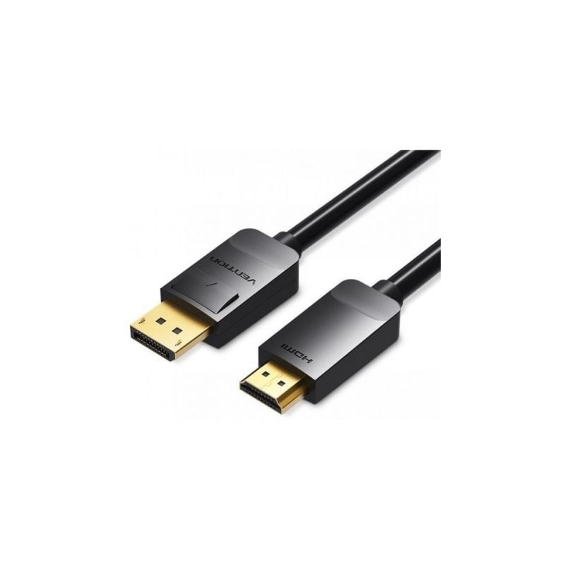 Cable Conversor Vention HADBI- DisplayPort Macho - HDMI Macho- 3m- Negro