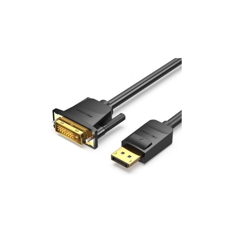 Cable Conversor Vention HAFBF- Displayport Macho - DVI Macho- 1m- Negro