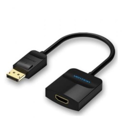 Conversor Vention HBGBB- Displayport Macho - HDMI Hembra- 15cm- Negro