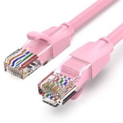 Cable de Red RJ45 UTP Vention IBEPH Cat-6- 2m- Rosa