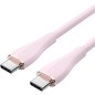 Cable USB 2-0 Tipo-C Vention TAWPG- USB Tipo-C Macho - USB Tipo-C Macho- Hasta 100W- 480Mbps- 1-5m- Rosa