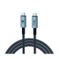 Cable USB 3-1 Tipo-C Woxter PE26-183- USB Tipo-C Macho - USB Tipo-C Macho- Hasta 240W- 40Gbps- 2m- Negro