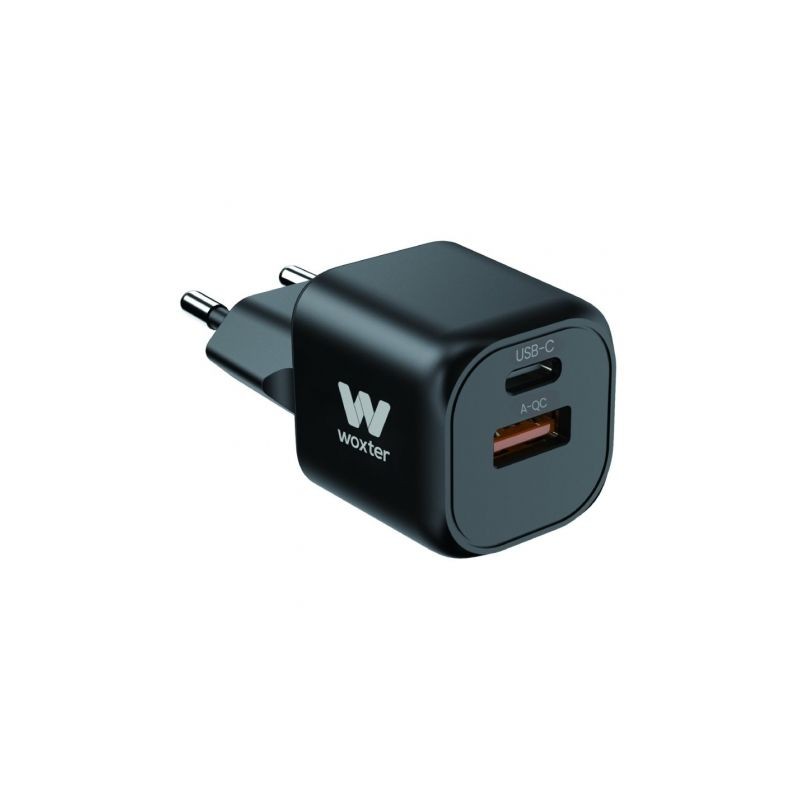 Cargador Compacto Woxter PE26-173- 1xUSB Tipo-C- 1xUSB- 20W