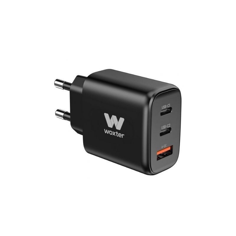 Cargador de Pared Woxter PE26-176- 2xUSB Tipo-C + Cable USB Tipo-C- 1xUSB- 65W