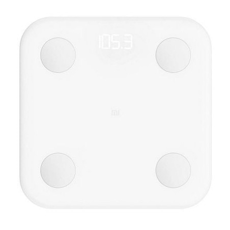 BÁSCULA DE BAÑO XIAOMI MI BODY COMPOSITION SCALE - BLUETOOTH - RANGO 5-150KG - 4XAAA - APLICACIÓN MI FIT - BLANCO