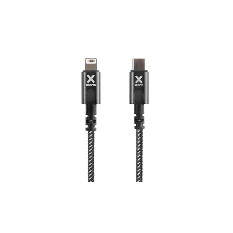 Cable USB Tipo-C Lightning Xtorm CX2041- USB Tipo-C Macho - Lightning Macho- Hasta 60W- 480Mbps- 3m- Negro