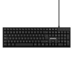 Phoenix k100 teclado multimedia usb negro