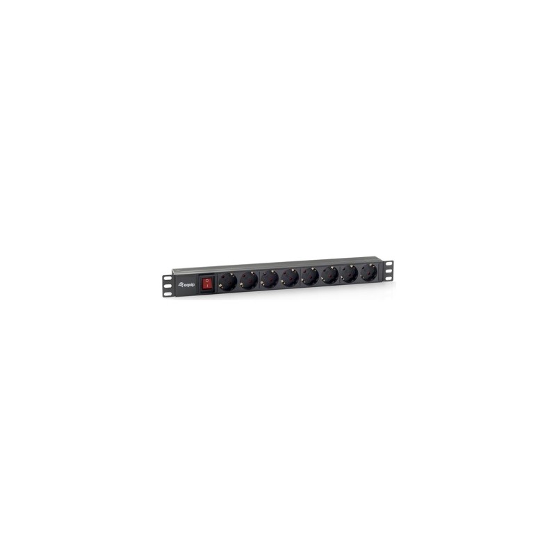 Regleta equip rack 19 pulgadas 1u 8