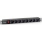 Regleta equip rack 19 pulgadas 1u 8