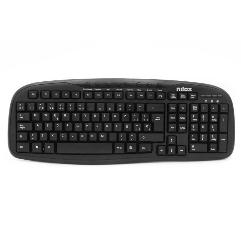 Teclado multimedia nilox usb negro