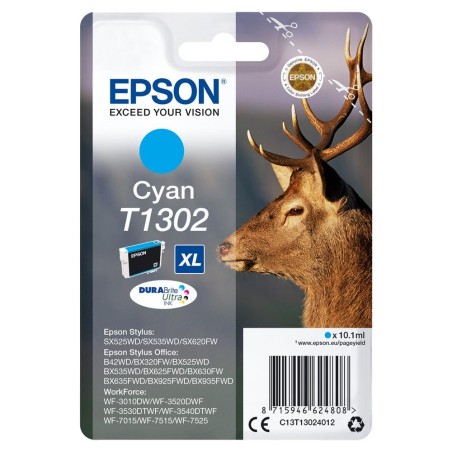 Cartucho de Tinta Original Epson T1302 XL Alta Capacidad- Cian