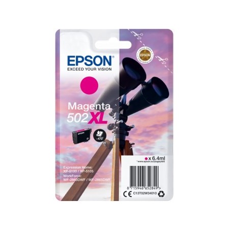 Cartucho tinta epson t02w340 502xl magenta