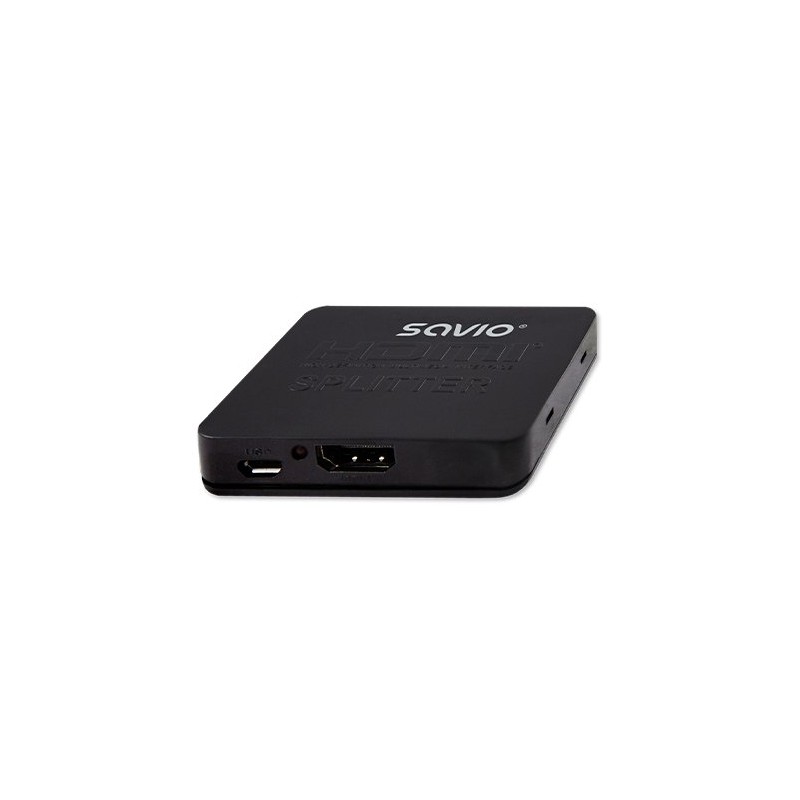 SPLITTER 1X2 HDMI 4K 3D SAVIO CL-93 NEGRO