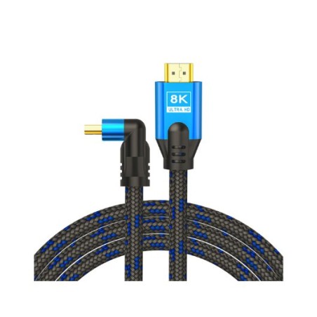 CABLE HDMI 2-1 (M) ANGULAR 8K SAVIO CL-148 3M