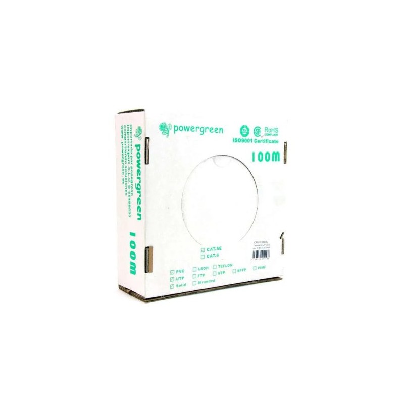 BOBINA DE CABLE PEPEGREEN CAT5e 100M RIGIDO