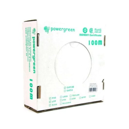 BOBINA DE CABLE PEPEGREEN CAT5e 100M RIGIDO