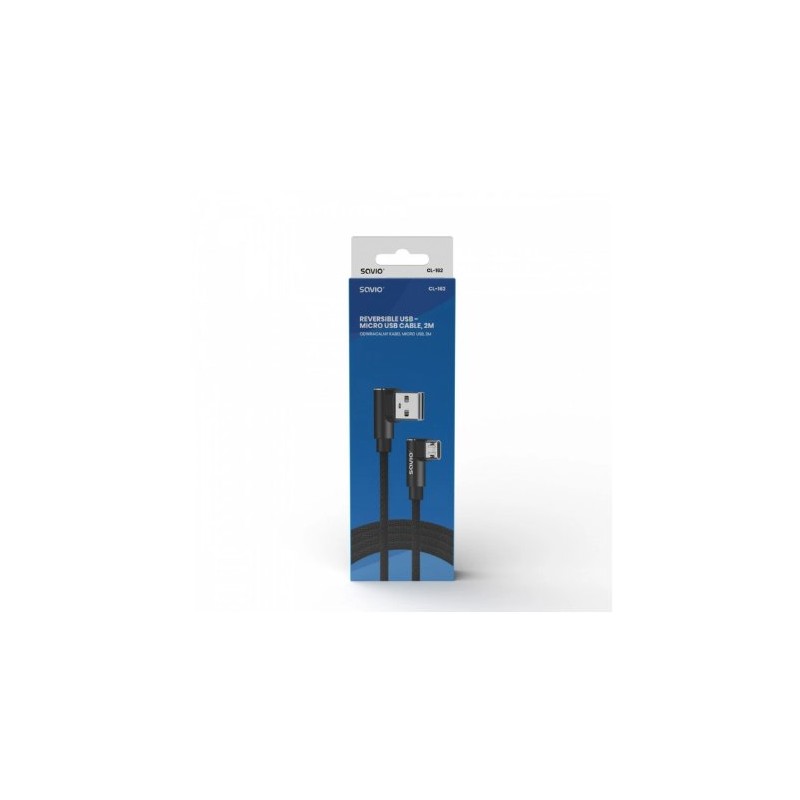 CABLE REVERSIBLE USB SAVIO MICRO A USB-A 1M CL-161