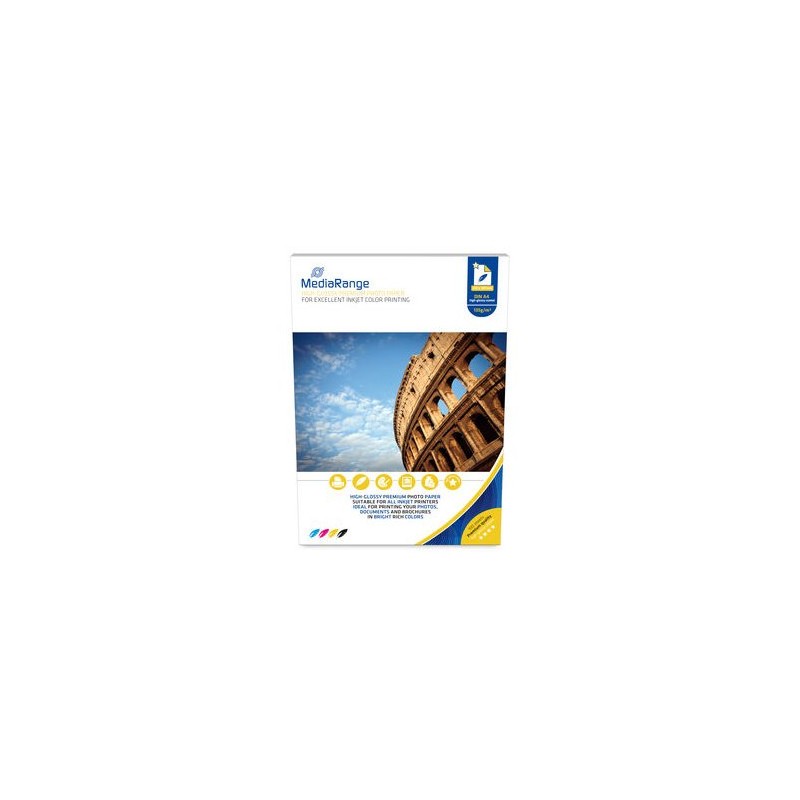 PAPEL FOTOGRAFICO MEDIARANGE MRINK107 A4 BRILLO