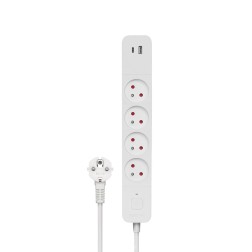 REGLETA DE 4 ENCHUFES + 2XUSB 1-5M SAVIO LZ-11
