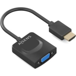 Conversor Aisens A122-0947- HDMI Macho - SVGA Hembra- 15cm- Negro