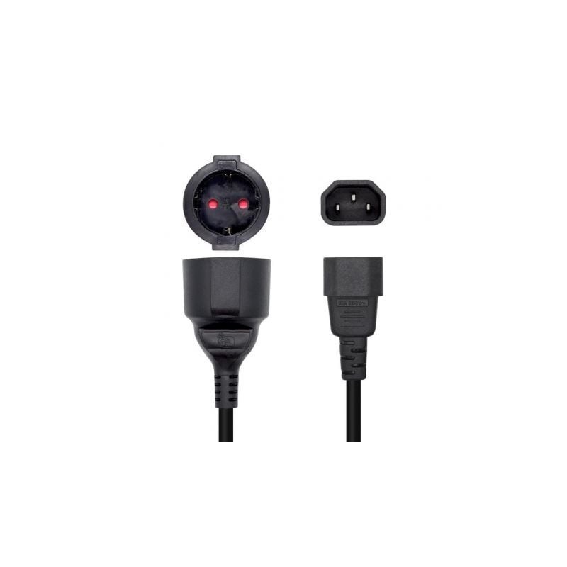 CABLE ALIMENTACION AISENS 16A C14 M A CEE7 H 25CM CABLE ALIMENTACION AISENS 16A C14 M A CEE7 H 25CM