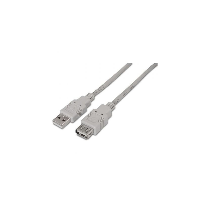 CABLE USB 2-0 AISENS TIPO A-M-A-H BEIGE 3-0M