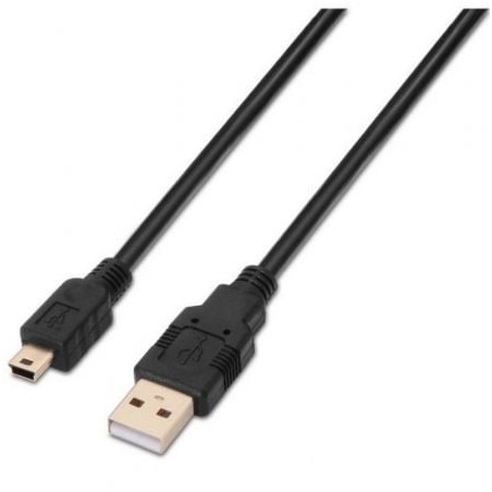 Cable USB 2-0 Aisens A101-0026- USB Macho - MiniUSB Macho- Hasta 2-5W- 60Mbps- 3m- Negro