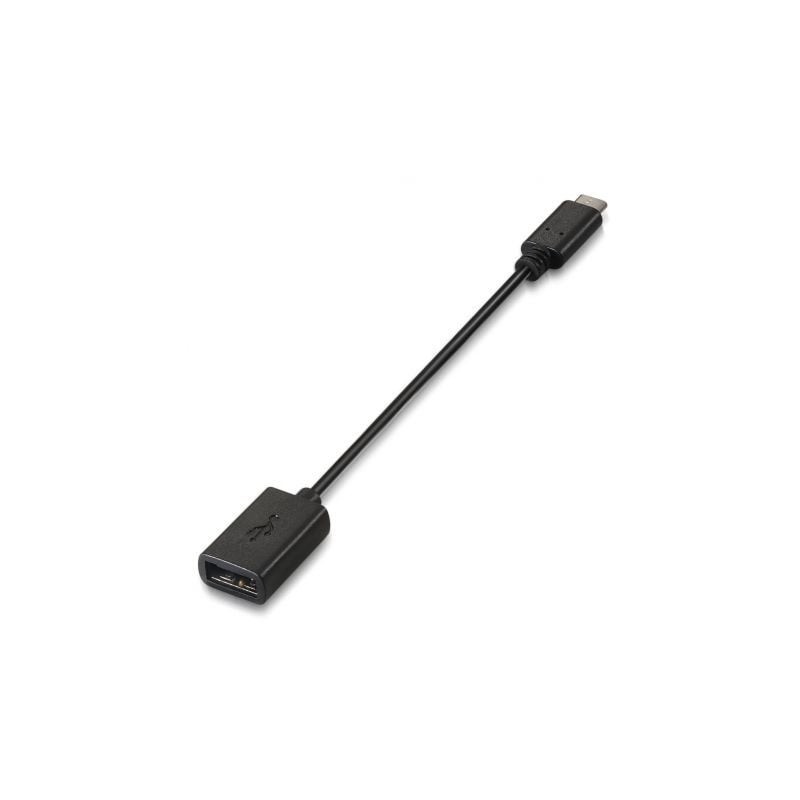 Cable USB 2-0 Tipo-C Aisens A107-0059- USB Tipo-C Macho - USB Hembra- 480Mbps- 15cm- Negro