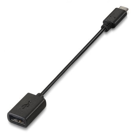 Cable USB 2-0 Tipo-C Aisens A107-0059- USB Tipo-C Macho - USB Hembra- 480Mbps- 15cm- Negro