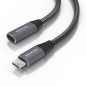 CABLE AISENS USB 3-2 GEN2X2 ALU 20GBPS 8K30 5A 100W USB-C M-H 2-0M CABLE AISENS USB 3-2 GEN2X2 ALU 20GBPS 8K30 5A 100W USB-C M-H 2-0M