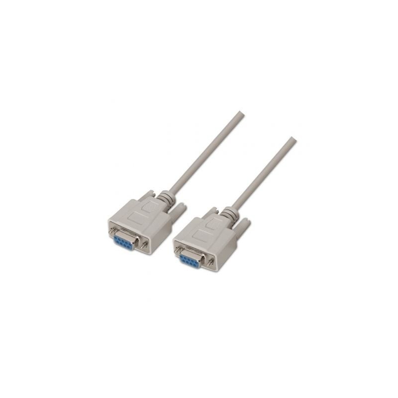 CABLE AISENS SERIE NULL MODEM DB9-H-DB9-H BEIGE 1-8M