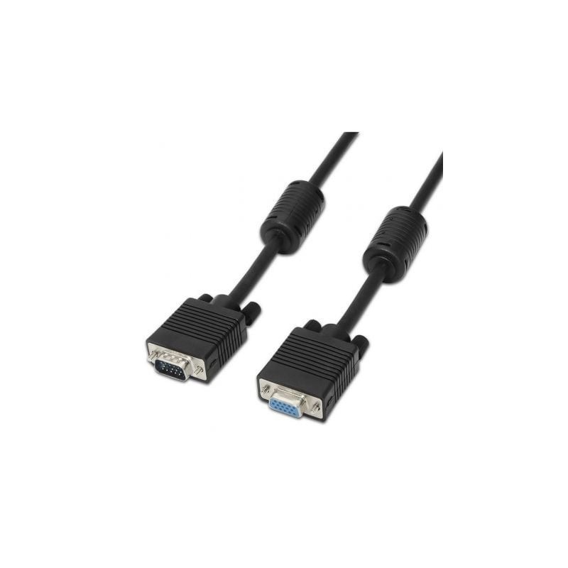 CABLE AISENS SVGA CON FERRITA HDB15-M-HDB15-H NEGRO 1-8M