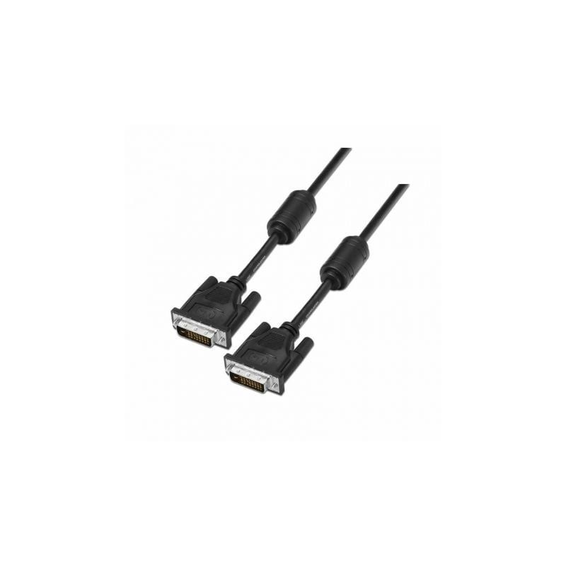 CABLE AISENS DVI DUAL LINK 24+1 CON FERRITA M-M NEGRO 1-8M