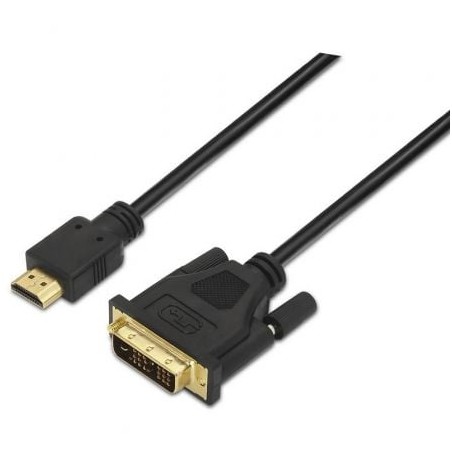 CABLE AISENS DVI A HDMI DVI18 1 M-HDMI A M NEGRO 1-8M