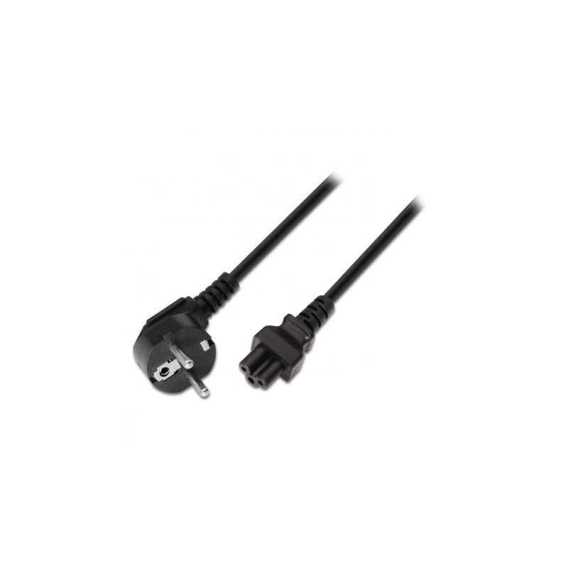 CABLE AISENS ALIMENTACIÓN TRÉBOL CEE7 ACODADO M-C5 H 1-5M